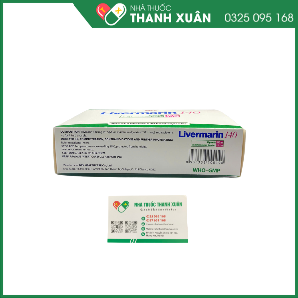 Thuốc Livermarin 140 BRV bảo vệ gan, điều trị rối loạn chức năng gan